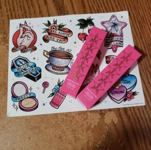 Jeffree Star lipsticks and sticker